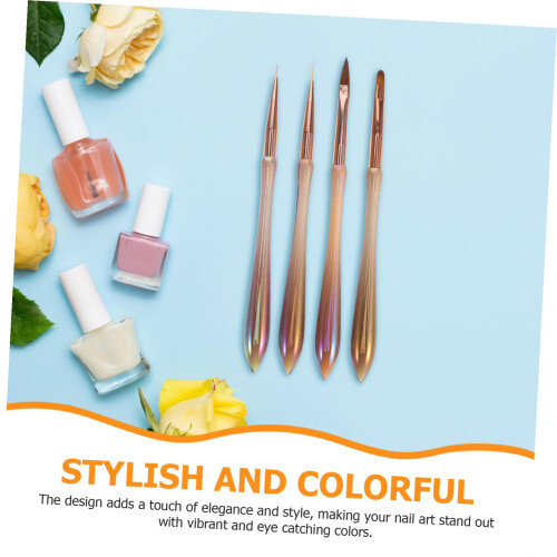 Nail Art Pen Set with Multiple Interchangeable Tips for Gel Polish, Dotting and Metallic Effects 2