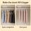 Hanging Garment Bag for Closet Storage, SelfCompression Zipper, Space Saving, Beige 2Pack, L 3