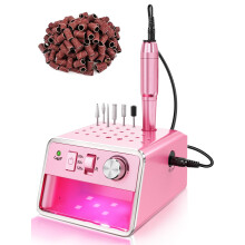 Electric Nail Drill with UV Light, Powerful Torque Motor for Gel and Acrylic Nails Manicure Pedicure Kit