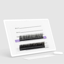 Auto Fan False Eyelashes 12 Rows Black Volume Lashes for Salon