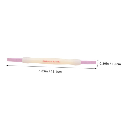 Dual Ended Quartz Nail Cuticle Remover and Buffer Tool Set for Manicure Pedicure 1