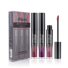 Matte Liquid Lipstick Set 3 Colors Long Lasting Non Transfer Velvety Lip Gloss Kit Gift