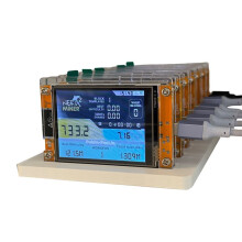 7PCS 735KH/S NMMinerNerdMiner+7 Slots Base Upgraded Bitcoin Crypto Solo Lottery Miner 2.8 Inch Display Miner