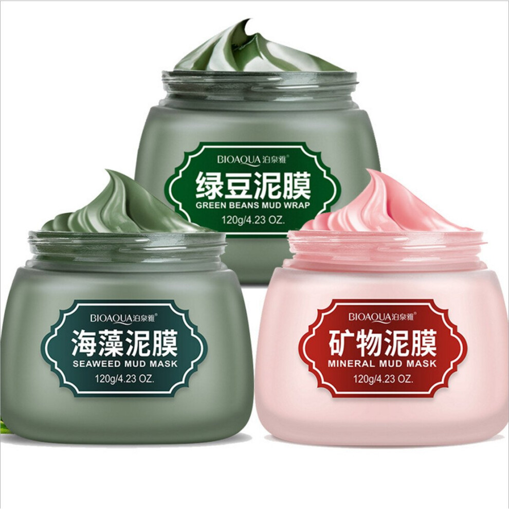 Seaweed Mud Mask with Minerals for Deep Cleansing, Pore Reduction and Skin Hydration 120g