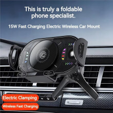 15W Universal Car Phone Wireless Charger Holder 90 Rotation Mount for Fold 6 5 4 3 Z Flip S25 17