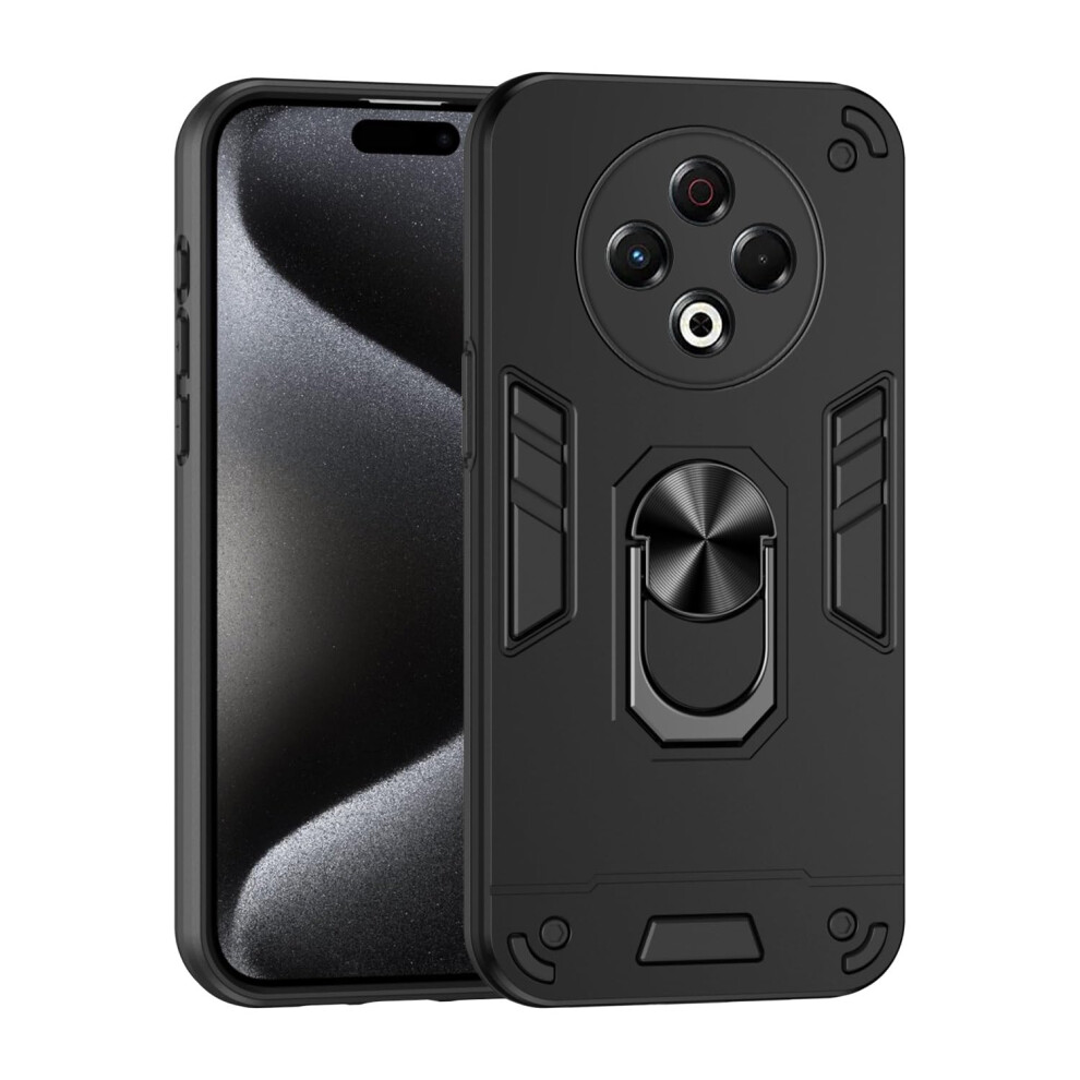 Case Shockproof Rugged Protective Cover With 360 Kickstand And Military Grade Protection For Tecno Spark 30 Black 9092120135343
