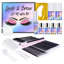 Kit de mise en plis pour cils et sourcils 4 en 1 pour un bouclage et une coloration longue durée