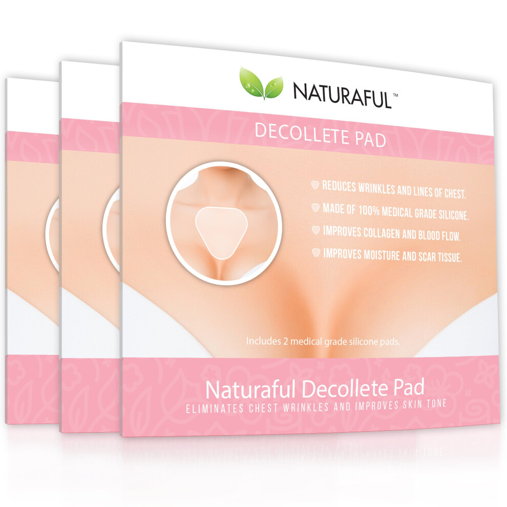 Silicone Chest Pads AntiWrinkle Decollete Pads Reusable Medical Grade for Chest Wrinkle Reduction