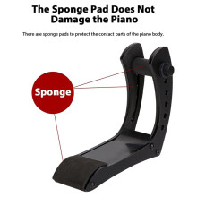 2 Electric Guitar Holder Acrylic Guitar Stand with 6 Adjustable Positions and Soft Sponge Pads for 35-55mm Thickness Leg