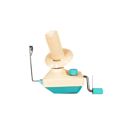 Manual Handheld Yarn Winder for DIY Sewing, Compact Blue Thread Winder with Fast Efficient Coil Output