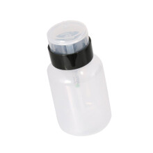 Transparent 210ml Nail Polish Remover Pump Dispenser Bottle for Salon and Home Use