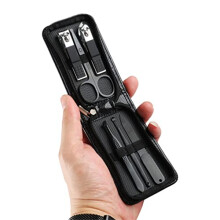 6PCS Manicure Set Stainless Steel Nail Clippers Kit with Case for Travel and Grooming