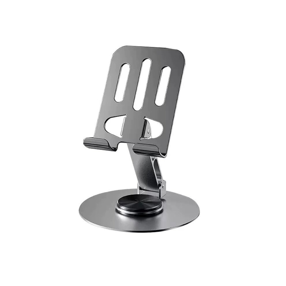 360 Rotating Phone Stand For Desk, Clear Foldable Cell Phone Holder With Antislip Base And Charging Port 9330225917854