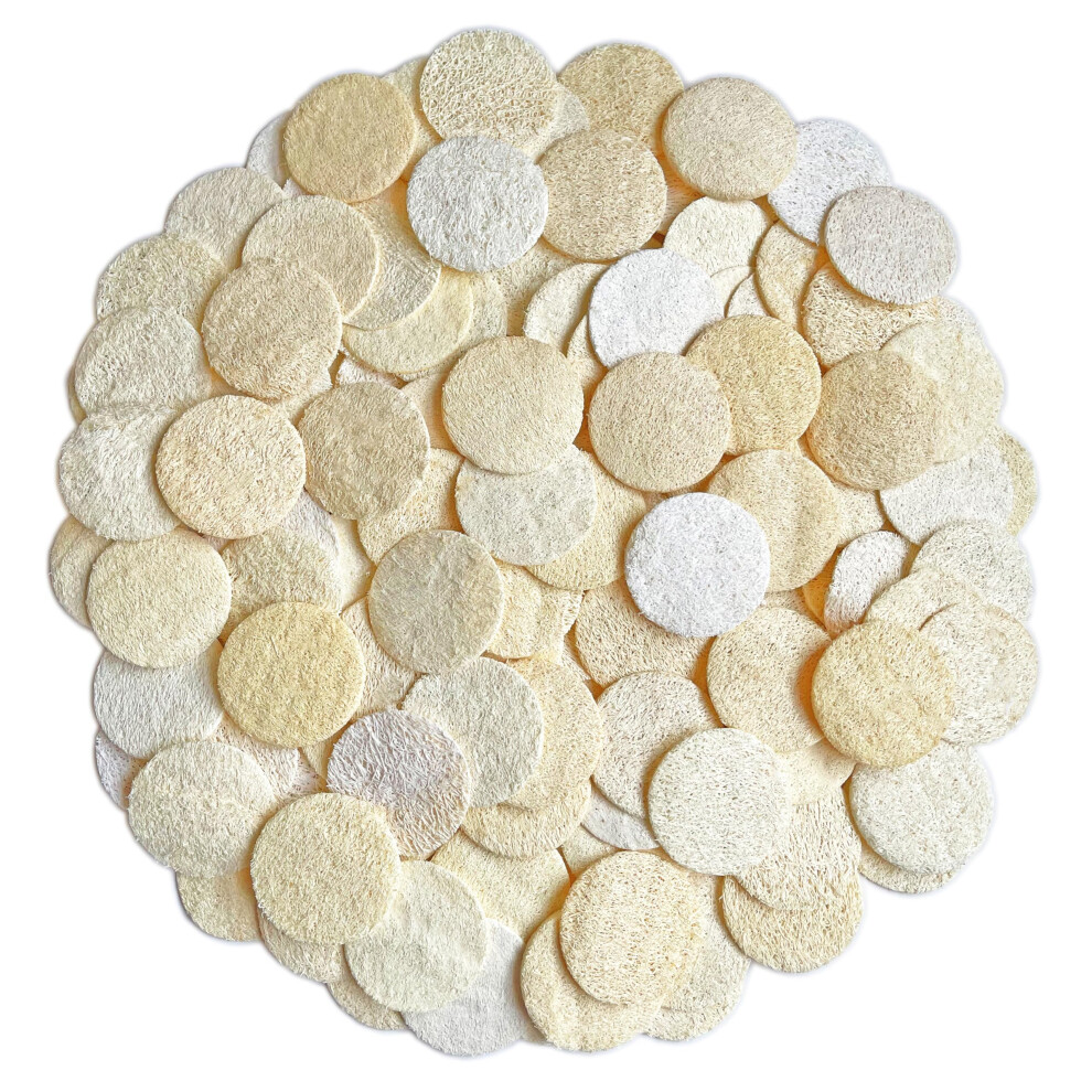108 Pack Natural Loofah Sponge for Facial and Body Gentle Exfoliation Bath Shower Spa
