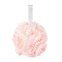 Bath Loofah Shower Sponge with Quick Foaming and Gentle Exfoliation, Pink Mesh Body Scrubber