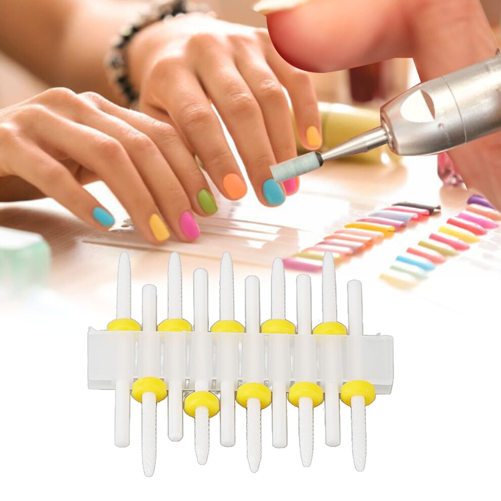 10pcs Nail Drill Bits Set for Gel Polish Removal, Cuticle Remover, Manicure and Pedicure Tools