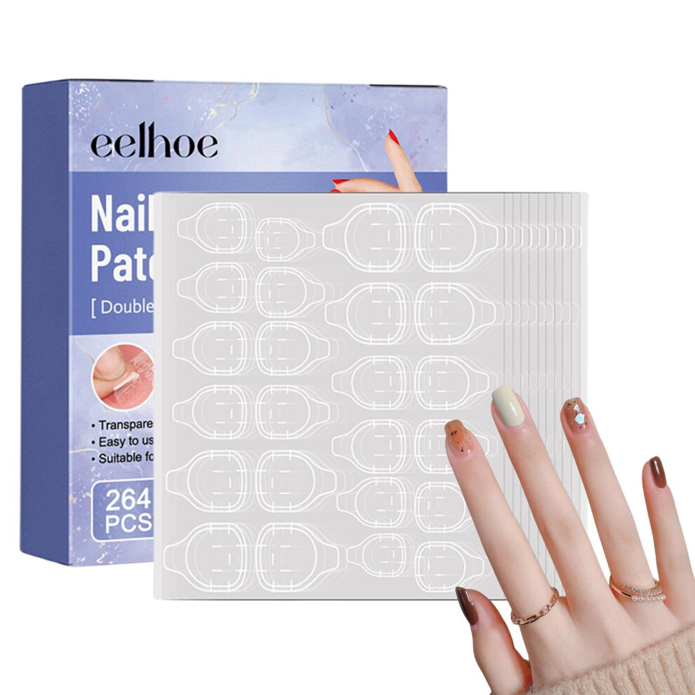 264Pcs Nail Adhesive Tabs Waterproof DoubleSided Press On Nail Glue Stickers Strong LongLasting Hold