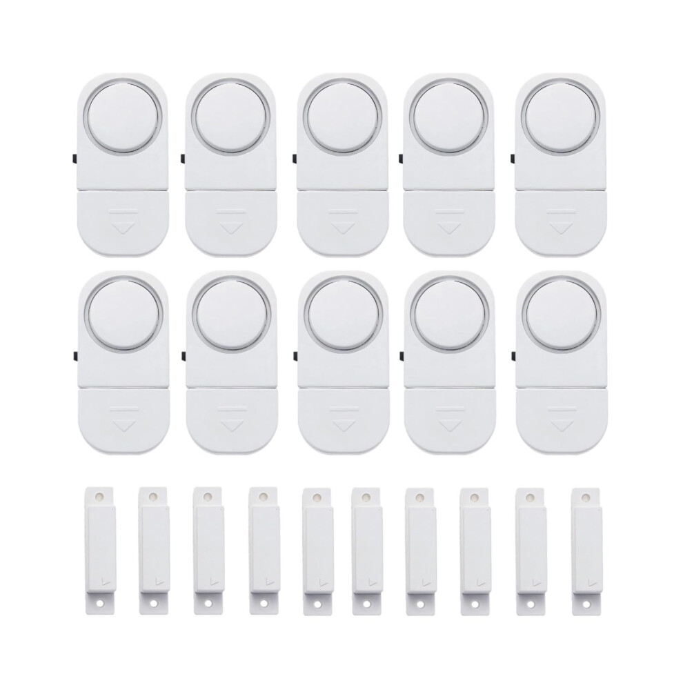 10Piece Door Window Alarm Sensors With 120Db Loud Siren, Battery Operated Home Security Kit 9073542663119
