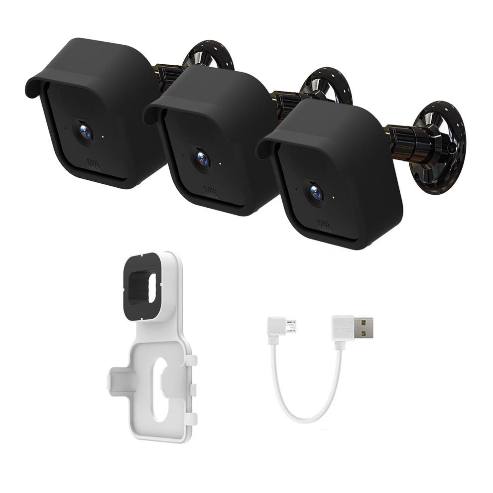 Camera Wall Mount 3 Pack For Blink Xt Xt2 With 360 Adjustable Weatherproof Protective Cover And Sync Module 2 Outlet Mount 9073542604952