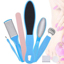 Professional Pedicure Kit with Stainless Steel Foot File Callus Remover and Replaceable Blades