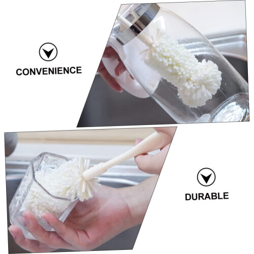 2pcs Bottle Brush Set Soft Sponge Head No Dead Corners Long Handle for Cups and Straws 2
