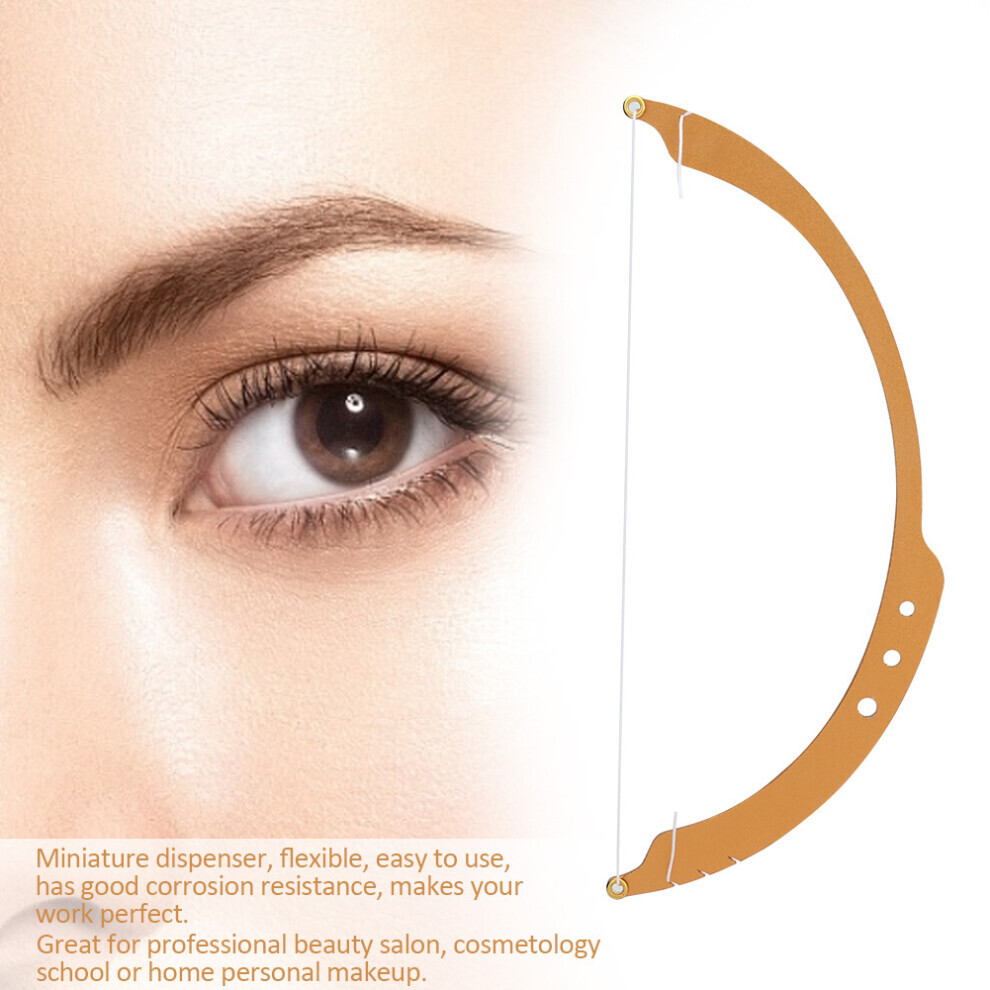 Gold Microblading Line Marker Ruler Eyebrow Tattoo Measuring Tool With 10Pcs Thread Lines (Gold)