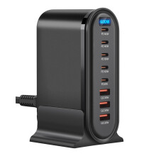 600W GaN Charger 8 in 1 USBC Power Hub with Dual 140W PD Ports for Laptop and Phone