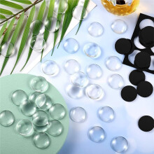 36set DIY Magnets Set with Adhesive Backing and Clear Glass Cabochons for Refrigerator and Crafting