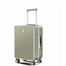 Carry On Luggage, Zipperless Hard Shell Suitcase, Spinner Wheels, TSA Lock, 18 Inch Champagne Gold