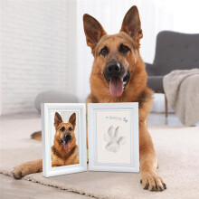 Dog or Cat Paw Print Frame Kit Pet Paw Print Impression Kit with Soft Clay Personalized Pet Memorial Gift