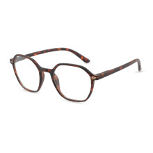 Blue Light Blocking Reading Glasses for Computer Use, Women Men, Hexagon Frame, Spring Hinges