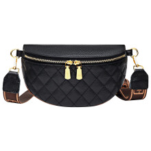 LYANYAN Fanny Pack for Women, Studded Belt Bag with Metal Tassels, Crossbody Waist, 07103 Black