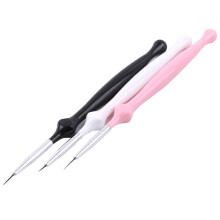 3pcs Nail Art Brush Set with Gourd Handle for Precise Detail Gel Painting and Acrylic Manicure