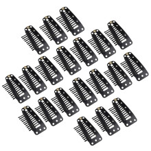 20pcs Snap Comb Wig Clips 10 Teeth Rubber Lined for Secure Hair Extension Attachment