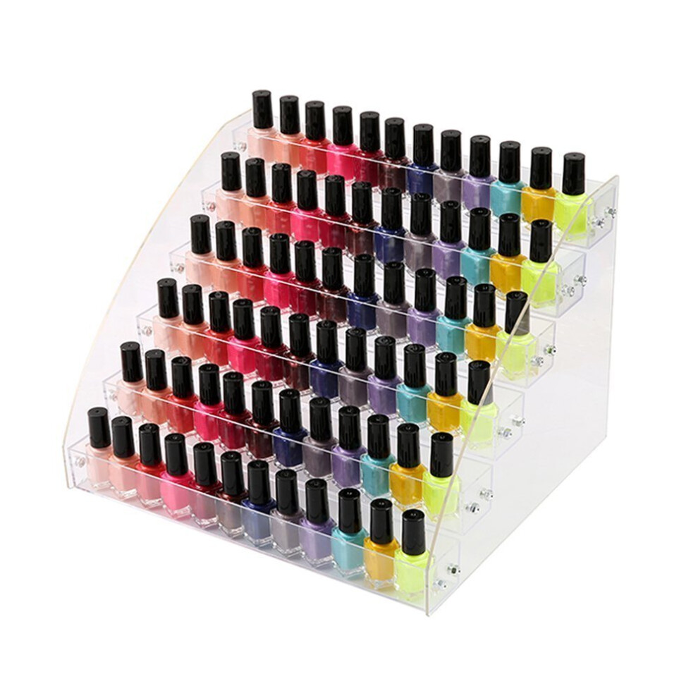 Nail Polish Organizer Clear Acrylic MultiTier Display Rack for Salon and Home Storage