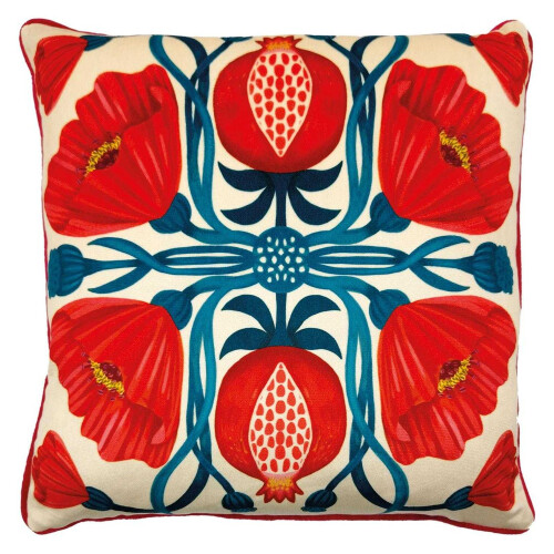 Nina Pace Elle Pomegranate Floral Filled Cushion