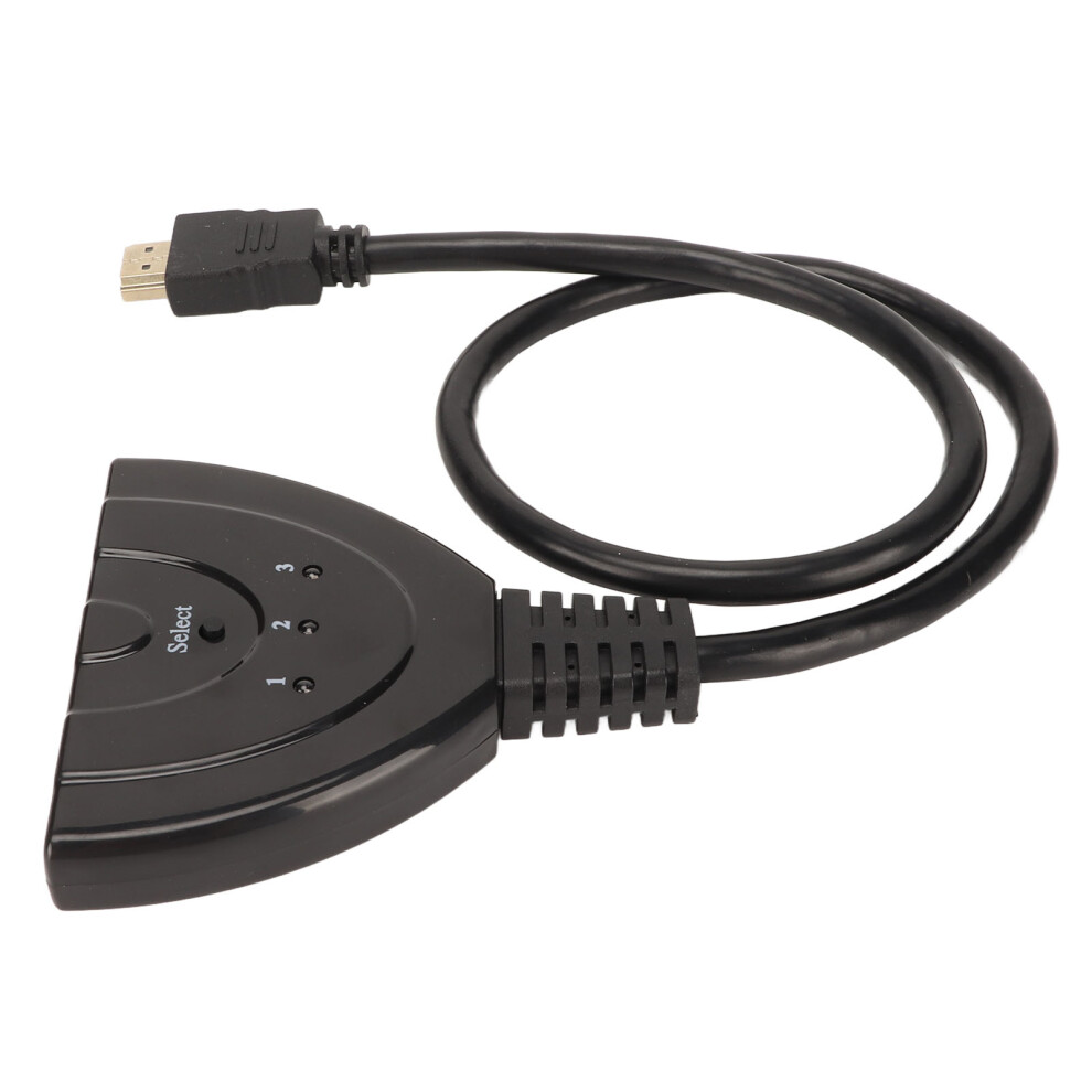 3-Port Hdmi Switcher 3D 1080P For Hdtv Dvd Ps3 Ps4 Black 8461389849802