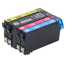 4 Stück Schwarz Cyan Magenta Gelb Tintenpatronen-Set für WF Pro 3820DWF