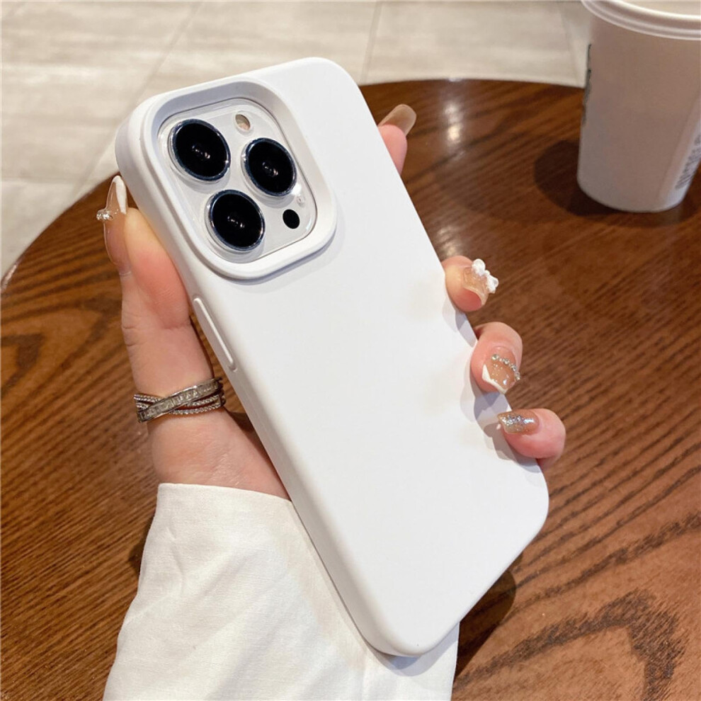 Liquid Silicone Full Coverage AntiâFingerprint NonâSlip Protective Case For Iphone 13 Pro Max White 9092120135763