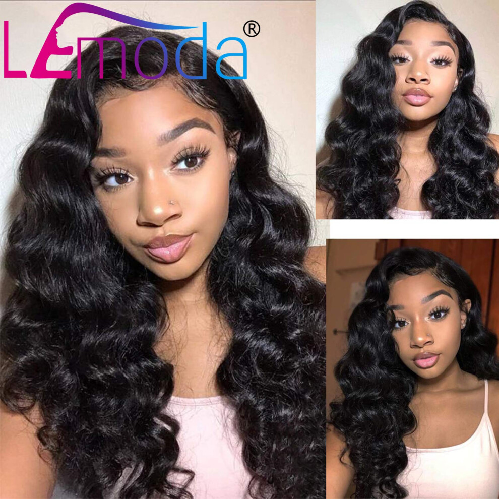 Unisex Brazilian Deep Curly Human Hair Lace Front Wig 16Inch 130% Density Preplucked Natural Hairline
