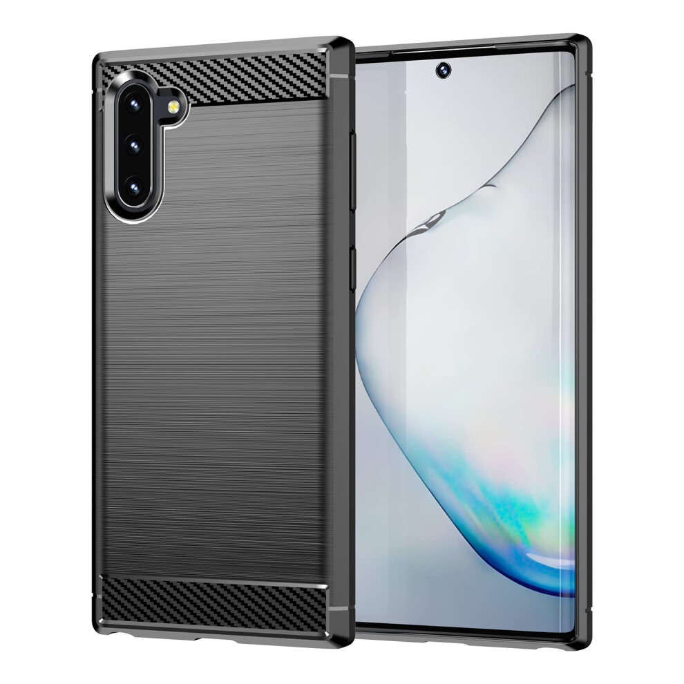Galaxy Note 10 Case Carbon Fiber Shockproof Slim Tpu Cover Antifingerprint Protective For Samsung Note 10 5G Black 9073542650713