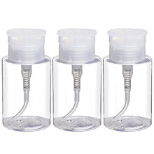 Set of 3 150ml Nail Polish Remover Dispenser Bottles with Transparent Cap for Acetone and Alcohol