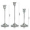 Conjunto Elegante de 6 Castiçais Prateados para Centros de Mesa e Decoração de Casa 6
