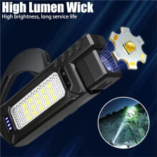 Lanterna de Cabeça com LED Ativado Por Movimento e Enganchada Na Orelha, Ideal para Camping, Corrida e Reparos com As Mãos Livres.