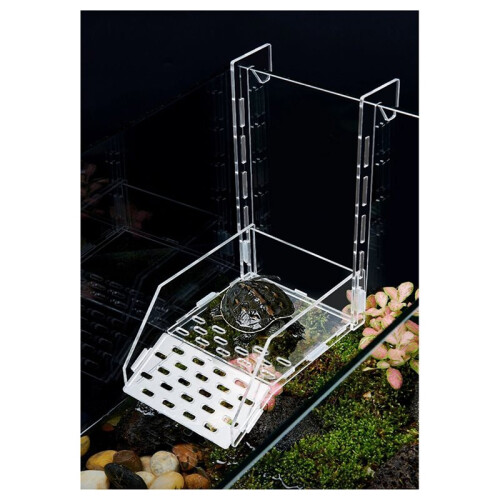 Turtle Sunbathing Platform - Wall Mounted Acrylic High Water Level Resting Floating Platform S