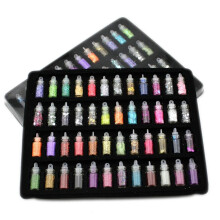 48 Colors Nail Art Sequins and Glitter Powder Set, MultiAngle Color Shift for Acrylic Gel Nails