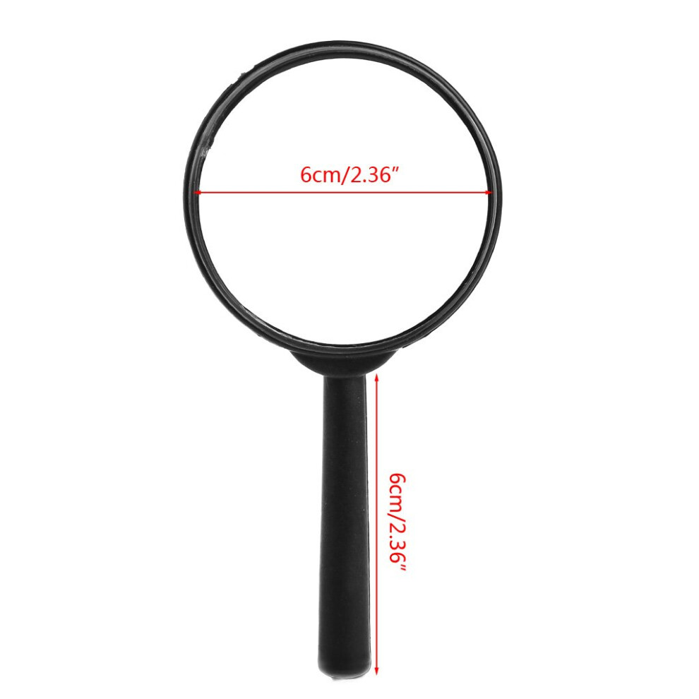 2X Handheld Magnifying Glass for Reading and Inspection, True 2X Magnification with Clear Glass Lens