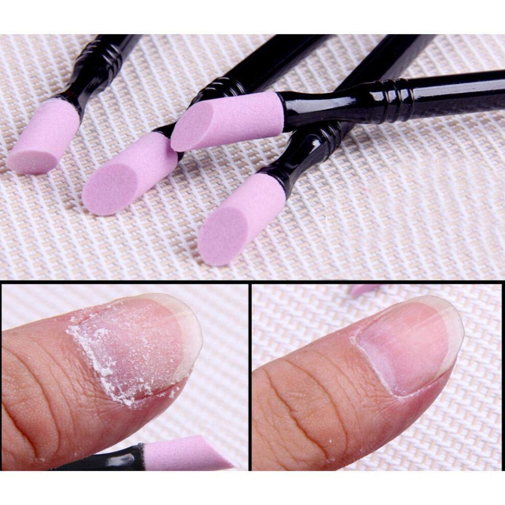 Nail Quartz Cuticle Pusher Pen for Manicure with Gentle Polishing and Versatile Nail Care