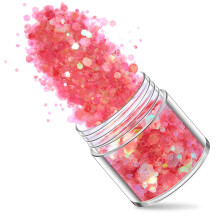 12 Boxes Red Hexagon Nail Art Glitter Sequins PET Sparkle for Nails Crafts Face and Body