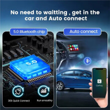 Adaptador Inalámbrico 2 en 1 para Android Auto CarPlay 1 A 2, Actualización Conectar y Listo OTA para Coches con CarPlay